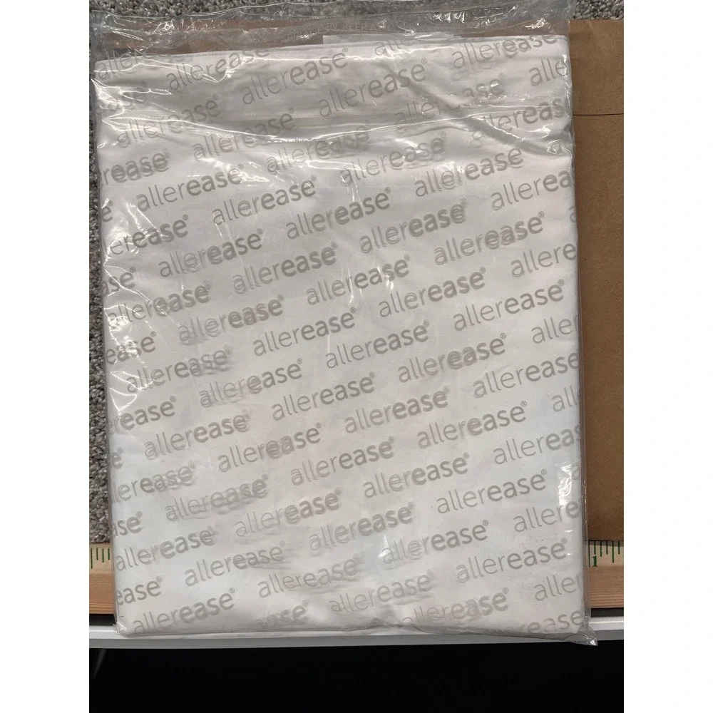 Allerease Pillow Protector Unisex S White NEW Organic Cotton Allergy Defense